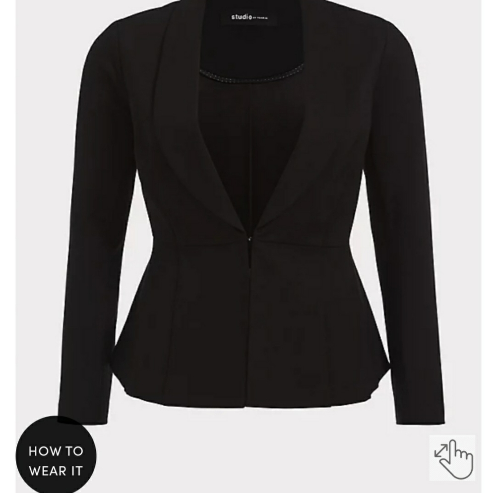 Ponte peplim black blazer